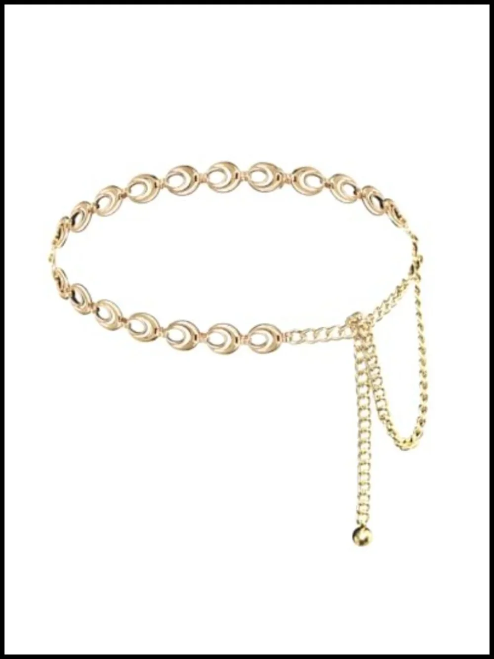 Adjustable Gold Metal Waist Chain Belt for Women